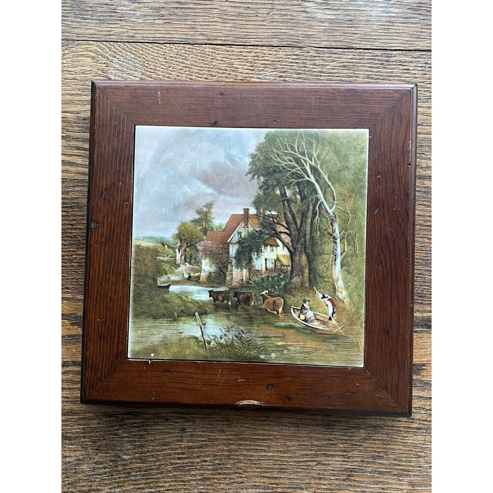 Royal Schwabap Vintage Jerry Shultz Ceramic Tile Art